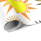 Fijne zonnige gezichten cartoon cadeaupapier (Rol Hoek)