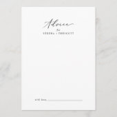 Fijne Zwarte Calligrafie Bruiloft Advieskaart (Voorkant)