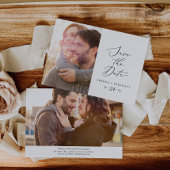 Fijne Zwarte Calligrafie Foto Save The Date