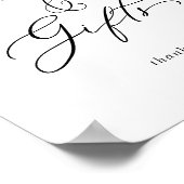 Fijne Zwarte Calligrafie Kaarten en Geschenken Bor Poster (Hoek)