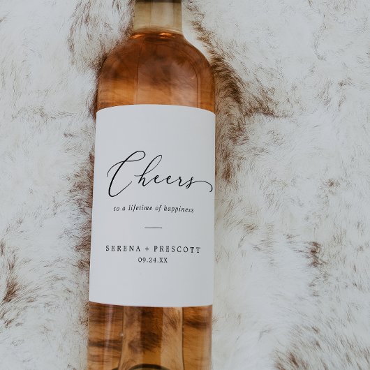 Fijne Zwarte Dekkers Wedding Wine Labels Wijn Etiket