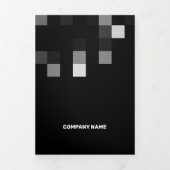 Fijne zwarte hedendaagse transparantie drieluik kaart (Cover)