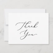 Fijne zwarte kalligrafie Hartelijk dank Bedankkaart (Voorkant)