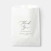 Fijne zwarte kalligrafie Hartelijk dank voor uw hu Bedankzakje (Voorkant)