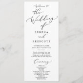 Fijne zwarte kalligrafie Het verbreken van het pro Programmakaart (Voorkant)