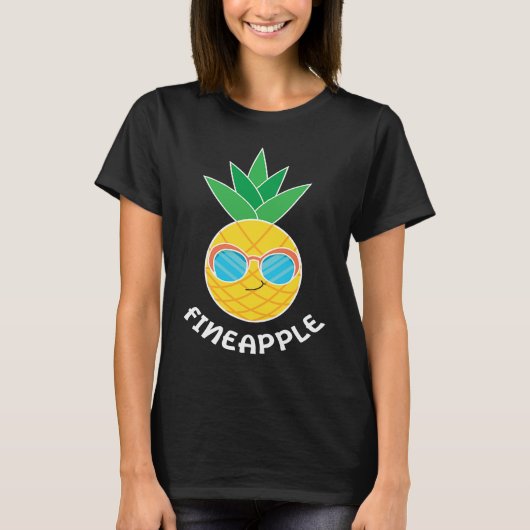 Fijneappel Ananas Eter Tropisch Fruit Ananas T-shirt (Voorkant)