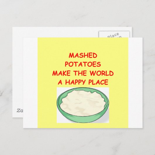 fijngestampte aardappels briefkaart (Voorkant / Achterkant)