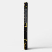 Fijngoud Vrije Vorm Lijnen en Zwart Case-Mate iPhone Case (Achterkant / Links)