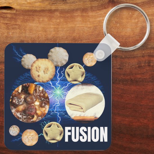 Fijnhaktpastfusie Sleutelhanger (Achterkant)