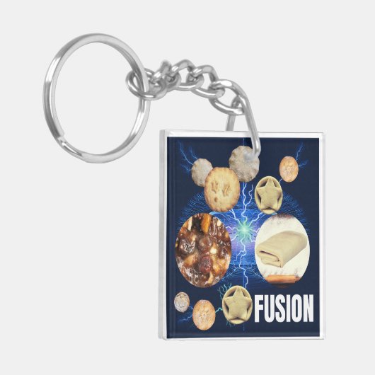 Fijnhaktpastfusie Sleutelhanger (Voorkant Links)