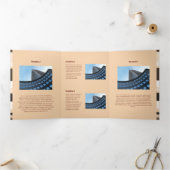 Fijnkleurige monochromatische platte zijdelingse s drieluik kaart (Binnen)