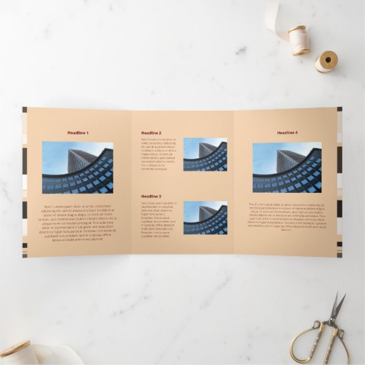 Fijnkleurige monochromatische platte zijdelingse s drieluik kaart (Binnen)