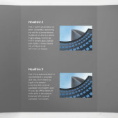 Fijnkleurige monochromatische platte zijdelingse s drieluik kaart (Binnenkant midden)