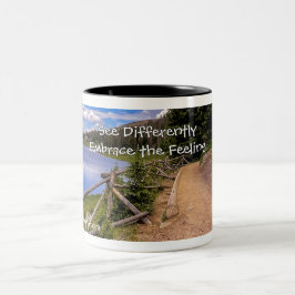 Fijnkunstmok — Rocky Mountain - Zie het anders Tweekleurige Koffiemok