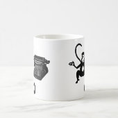 Fijnschrijfmachine monkey schrijfmachine oneindig koffiemok (Center)