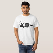 Fijnschrijfmachine monkey schrijfmachine oneindig t-shirt (Voorkant volledig)