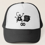Fijnschrijfmachine monkey schrijfmachine oneindig trucker pet (Voorkant)