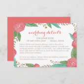 Fijnse Florals Wedding Enclosure Card Informatiekaartje (Voorkant / Achterkant)