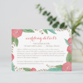 Fijnse Florals Wedding Enclosure Card Informatiekaartje (Staand voorkant)