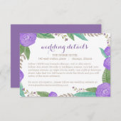 Fijnse Florals Wedding Enclosure Card Informatiekaartje (Voorkant / Achterkant)