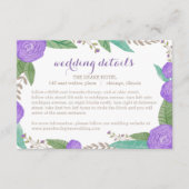 Fijnse Florals Wedding Enclosure Card Informatiekaartje (Voorkant)