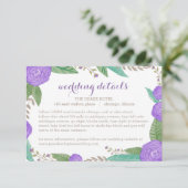 Fijnse Florals Wedding Enclosure Card Informatiekaartje (Staand voorkant)