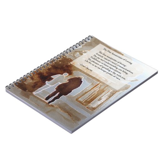 Fijnse gevoeligheden van een liefdevolle spirale l notitieboek (Linkerzijde)