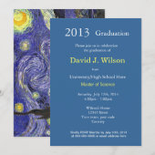 Fijnse Sterrennacht graduatie party Kaart (Voorkant / Achterkant)