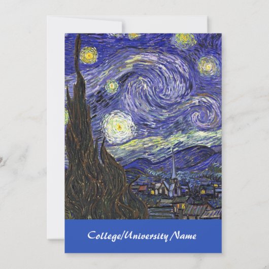 Fijnse Sterrennacht graduatie party Kaart (Achterkant)