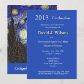 Fijnse Sterrennacht graduatie party Kaart (Voorkant / Achterkant)