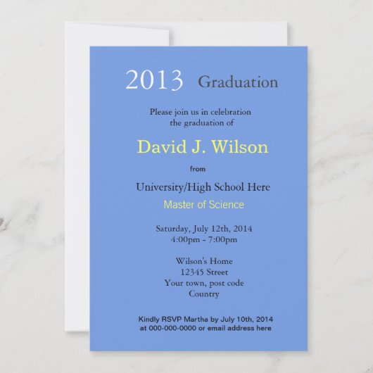 Fijnse Sterrennacht graduatie party Kaart (Voorkant)