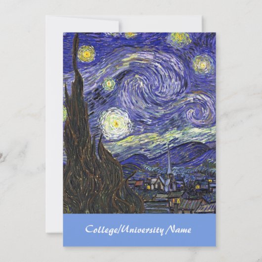 Fijnse Sterrennacht graduatie party Kaart (Achterkant)