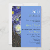 Fijnse Sterrennacht graduatie party Kaart (Voorkant)