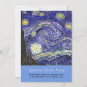 Fijnse Sterrennacht graduatie party Kaart (Achterkant)
