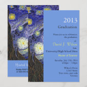 Fijnse Sterrennacht graduatie party Kaart (Voorkant / Achterkant)