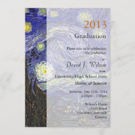 Fijnse Sterrennacht graduatie party Kaart