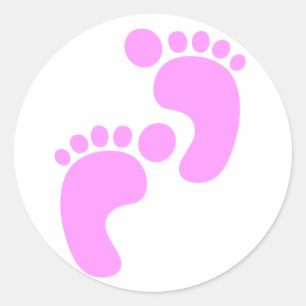 Fijnse voetstappen ronde sticker