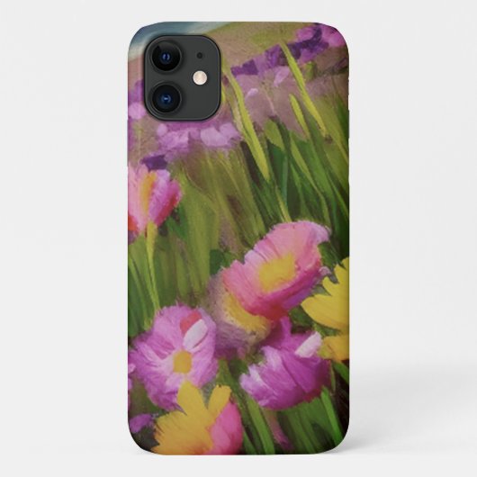 Fijnse Waterverf wilde bloemen op de Dusk Case-Mate iPhone Case (Achterkant)