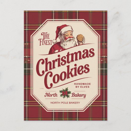 Fijnste kerstkoekjes toevoegen bericht feestdagenkaart (Voorkant)