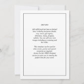 Fijnste Klassieke Zwarte Witte MONOCHROME Trouw In Kaart (Achterkant)