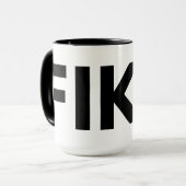 FIKA Black en White Mok (Voorkant links)