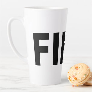 FIKA Bold Black en White Latte Mok