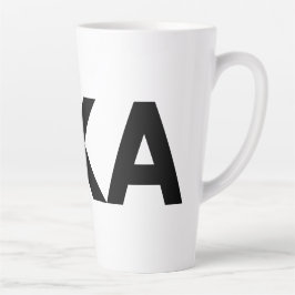 FIKA Bold Black en White Latte Mok