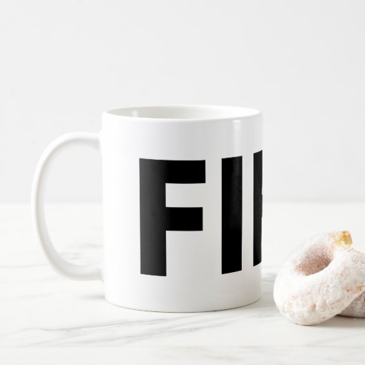 FIKA Bold Black en White Mok (Met donut)