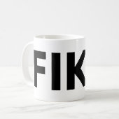 FIKA Bold Black en White Mok (Voorkant links)