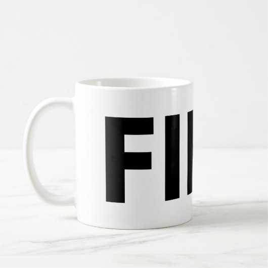 FIKA Bold Black en White Mok (Links)