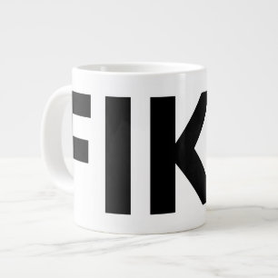 FIKA Bold Black en White Specialty-Mok Grote Koffiekop