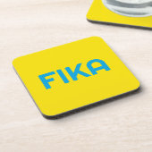 FIKA Bold Geel en Blauw Bier Onderzetter (Linkerzijde)