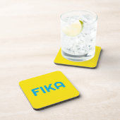 FIKA Bold Geel en Blauw Bier Onderzetter (Rechterzijde)