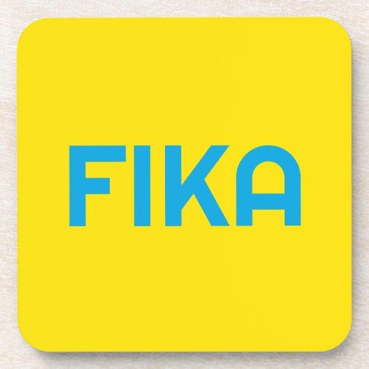 FIKA Bold Geel en Blauw Bier Onderzetter (Voorkant)